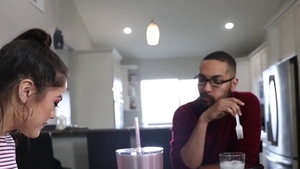 Trimmed pussy Kendra Spade & Mickey Mod caught blowjob