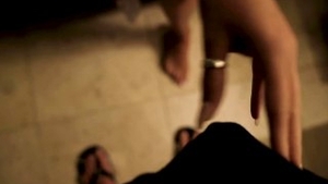 Rough nailing in the company of big tits stepmom